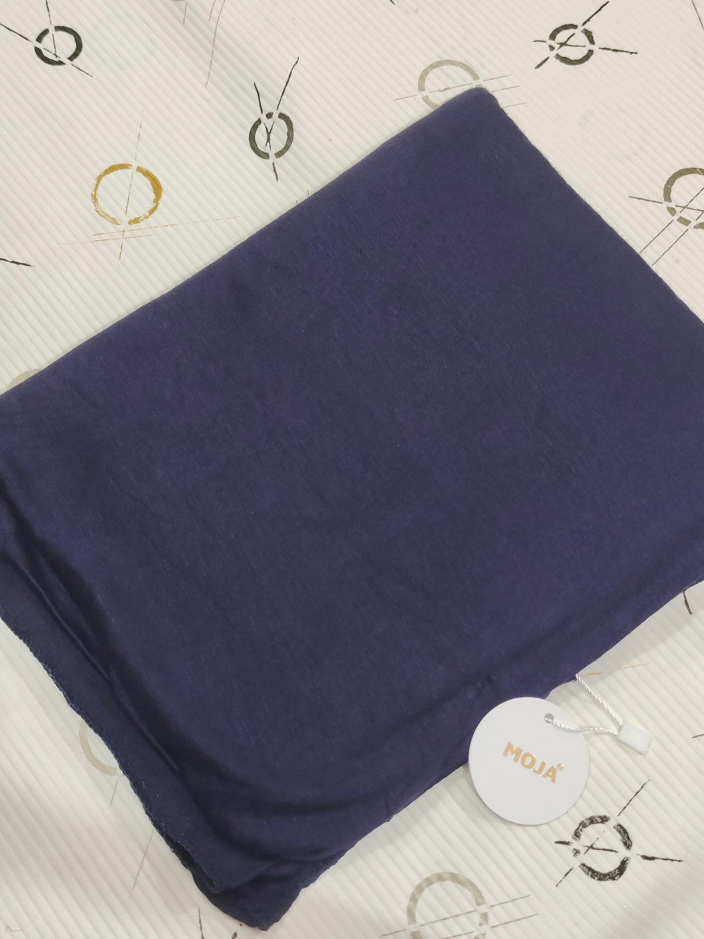 MOJA Turkey Jersey Hijab – Deep Navy | 186 × 75 cm (1.86 m)