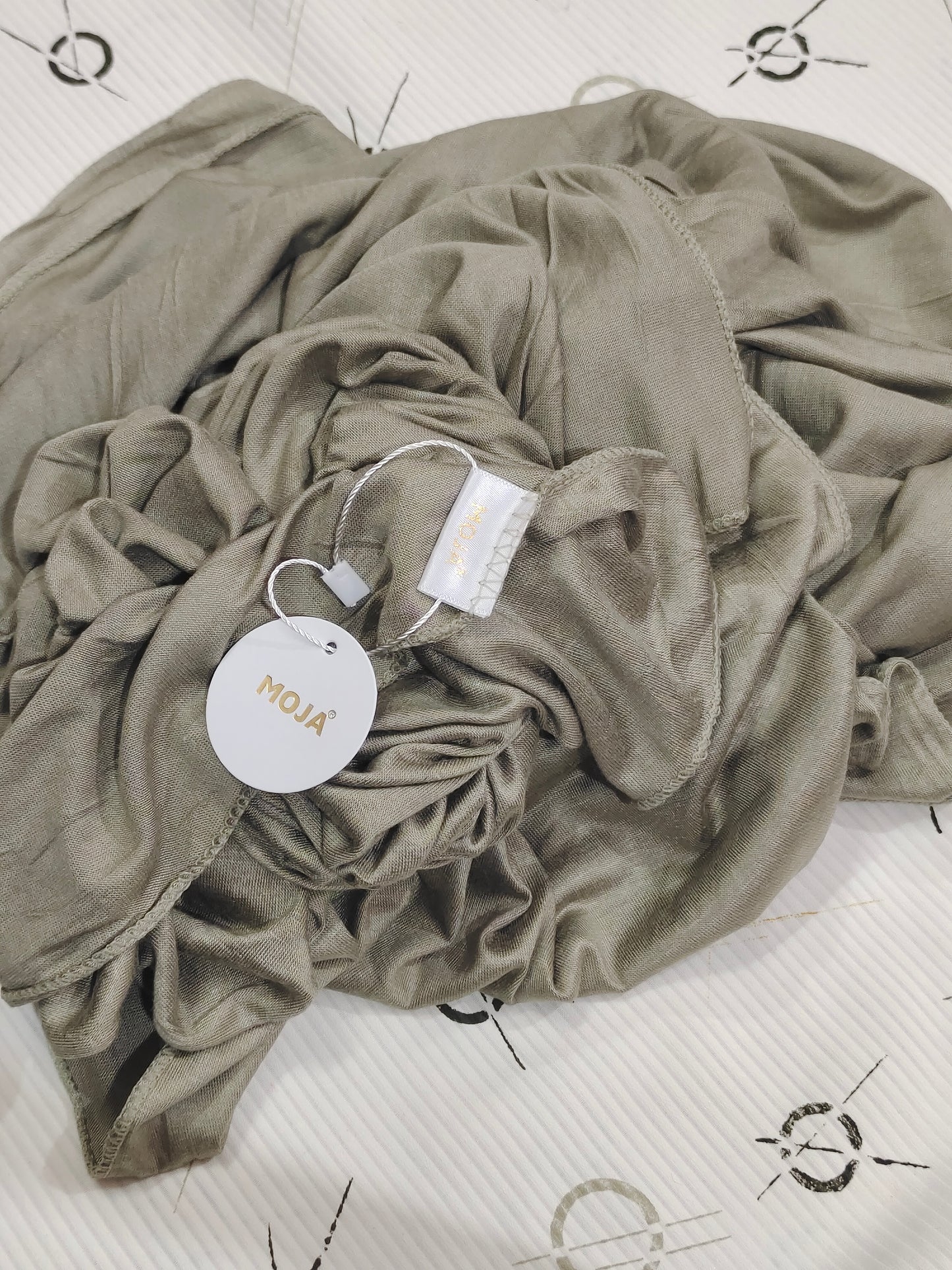 MOJA Turkey Jersey Hijab – Sage Green | 186 × 75 cm (1.86 m)