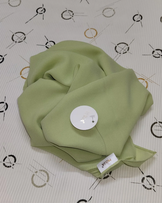 MOJA Malaysian Heavy Chiffon / Georgette Hijab – Pastel Pista [2m Big Size]