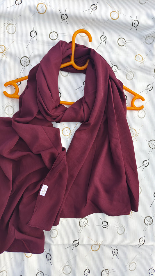 Zera Stretch Cotton Hijab – Plum Purple (2m)