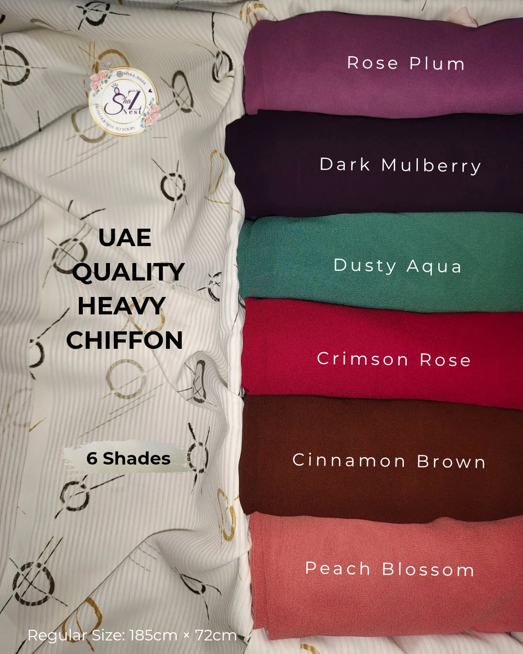 Rose Plum | UAE Quality Heavy Chiffon Hijab