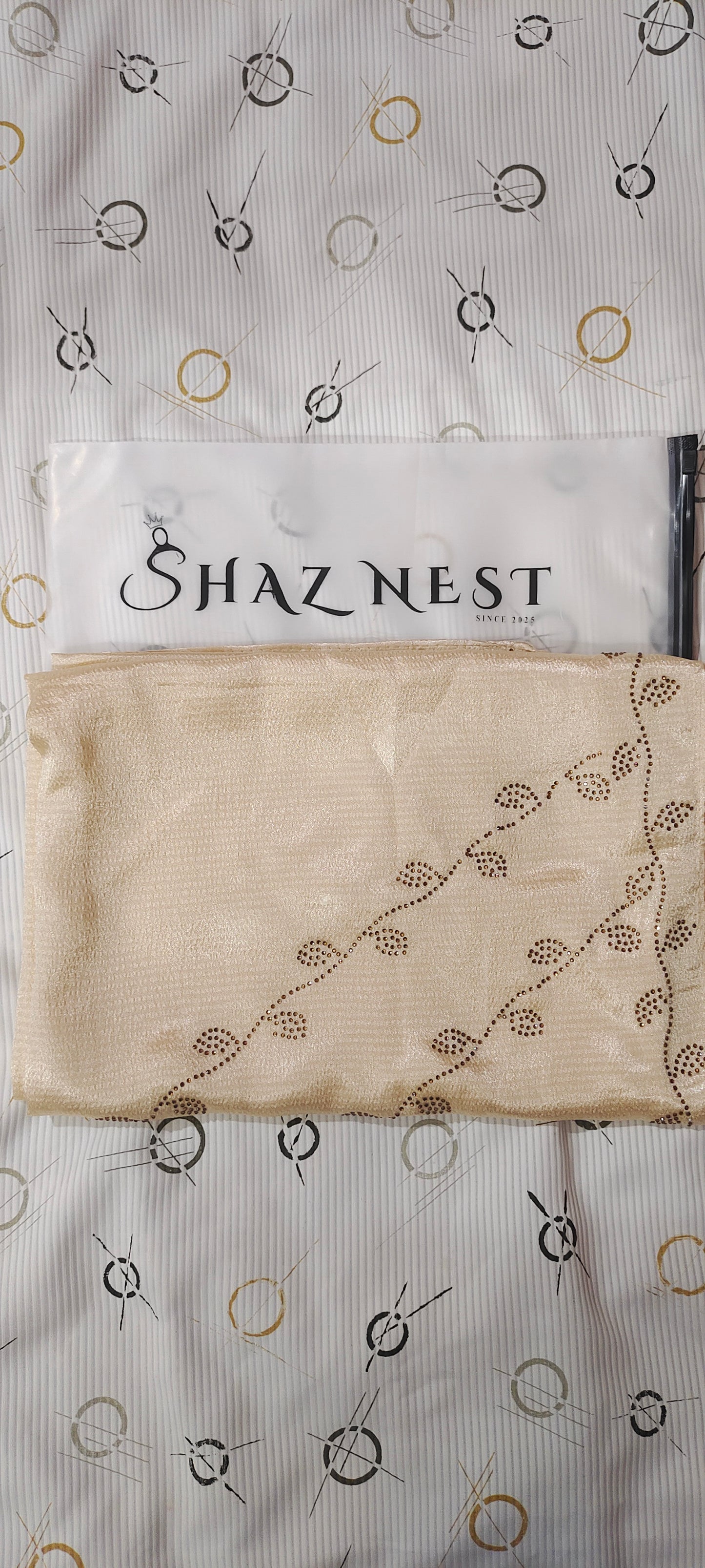 Concept Bubble Satin DMC Hijab ~Ivory Cream | Soft Satin with Elegant Fall