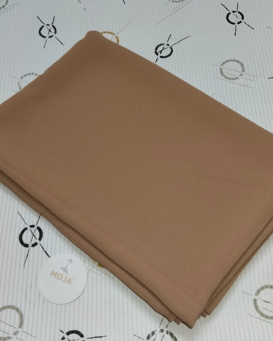 MOJA Malaysian Heavy Chiffon / Georgette Hijab – Nude Espresso [2m Big Size]