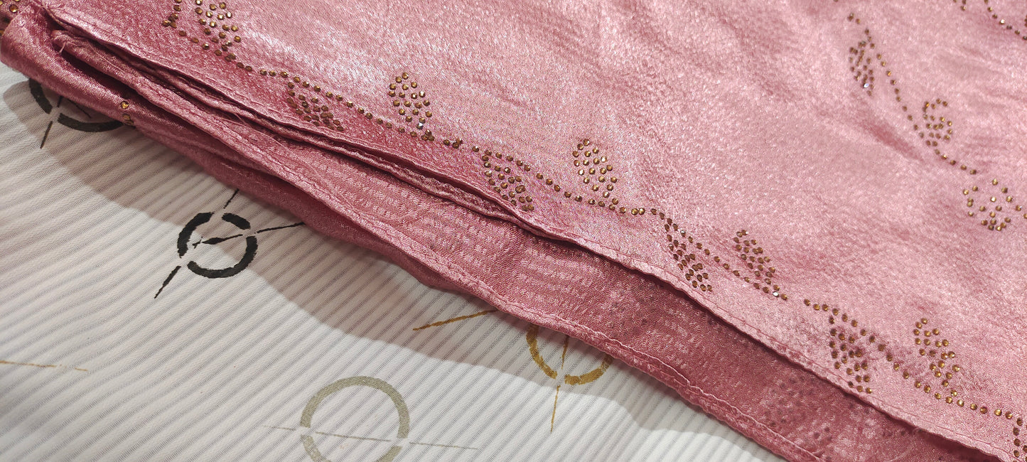 Concept Bubble Satin DMC Hijab ~Dusty Rose| Soft Satin with Elegant Fall