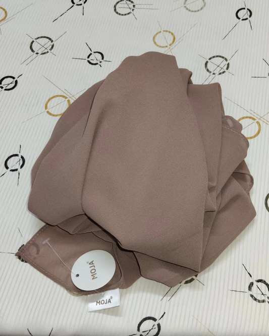 MOJA Malaysian Heavy Chiffon / Georgette Hijab – Nude Espresso [2m Big Size]
