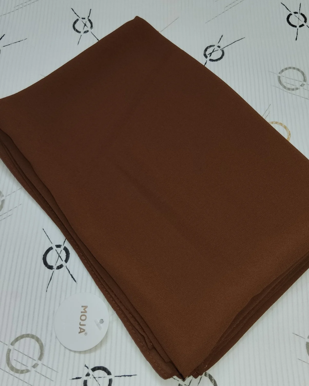 MOJA Malaysian Heavy Chiffon / Georgette Hijab – Almond [2m Big Size]