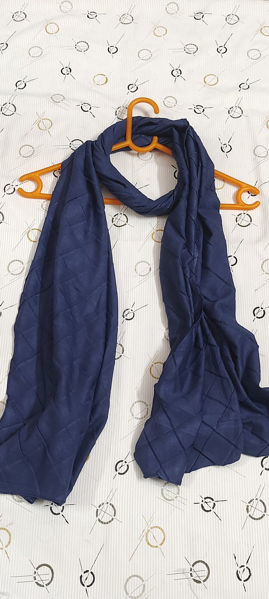 Modal Cotton Crush Hijab – 2 Meter | Midnight Blue