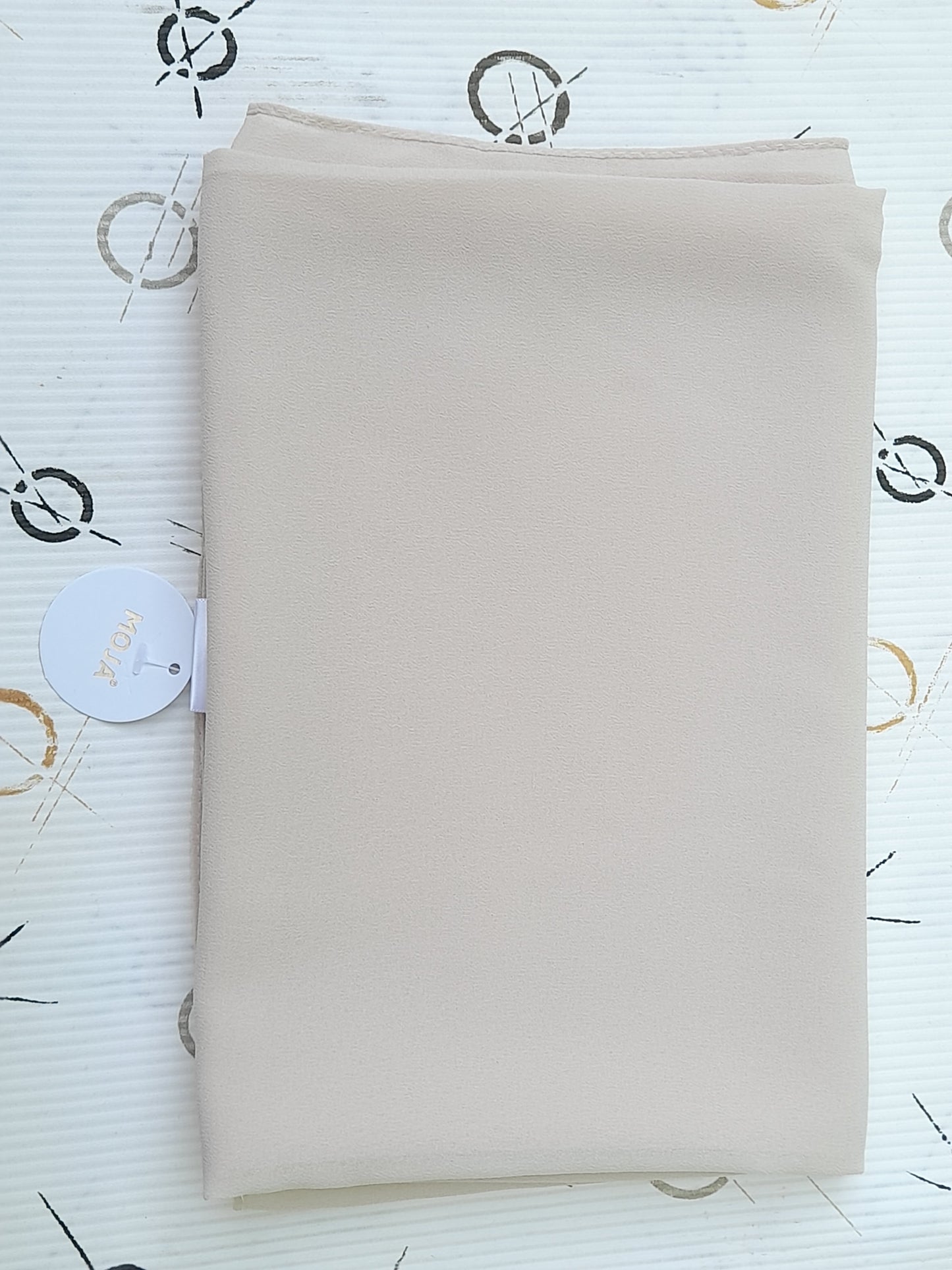 Moja Georgette/Chiffon Hijab – Pearl Cream| Lightweight, Flowing & Elegant