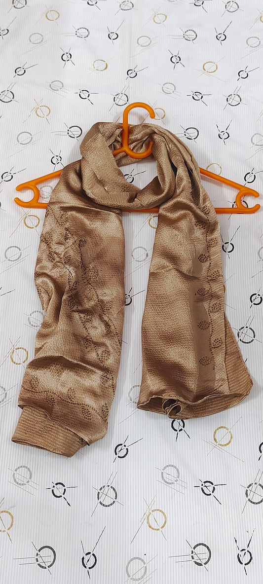 Concept Bubble Satin DMC Hijab ~ Warm Mocha | Soft Satin with Elegant Fall