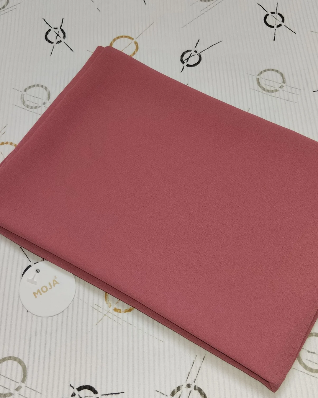 MOJA Malaysian Heavy Chiffon / Georgette Hijab – Pinkish Peach [2m Big Size]