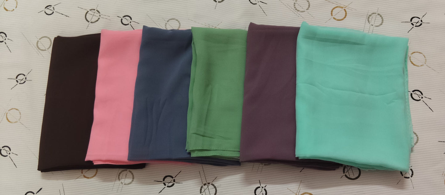 Premium Regular Heavy Chiffon ~ Slate Blue Grey  | Lightweight