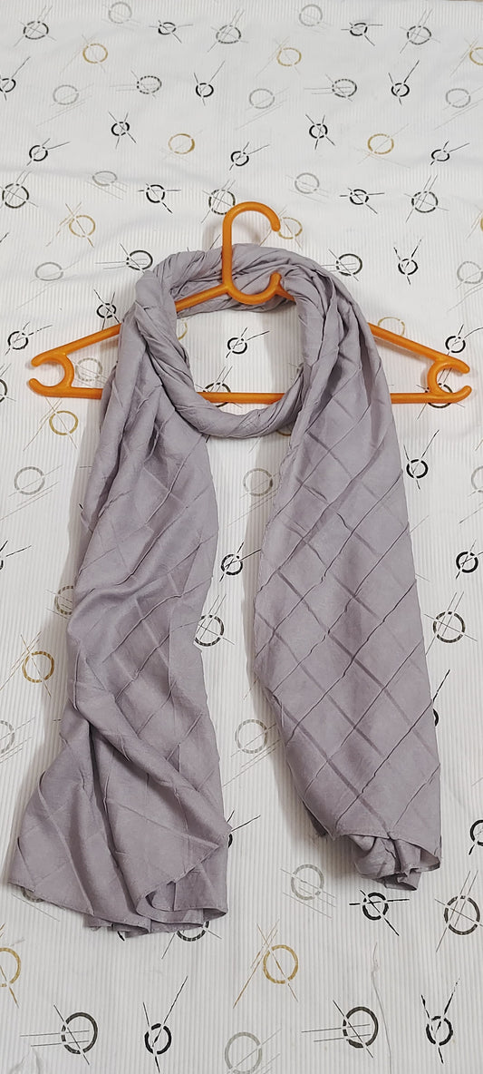 Modal Cotton Crush Hijab – 2 Meter | Ash Grey
