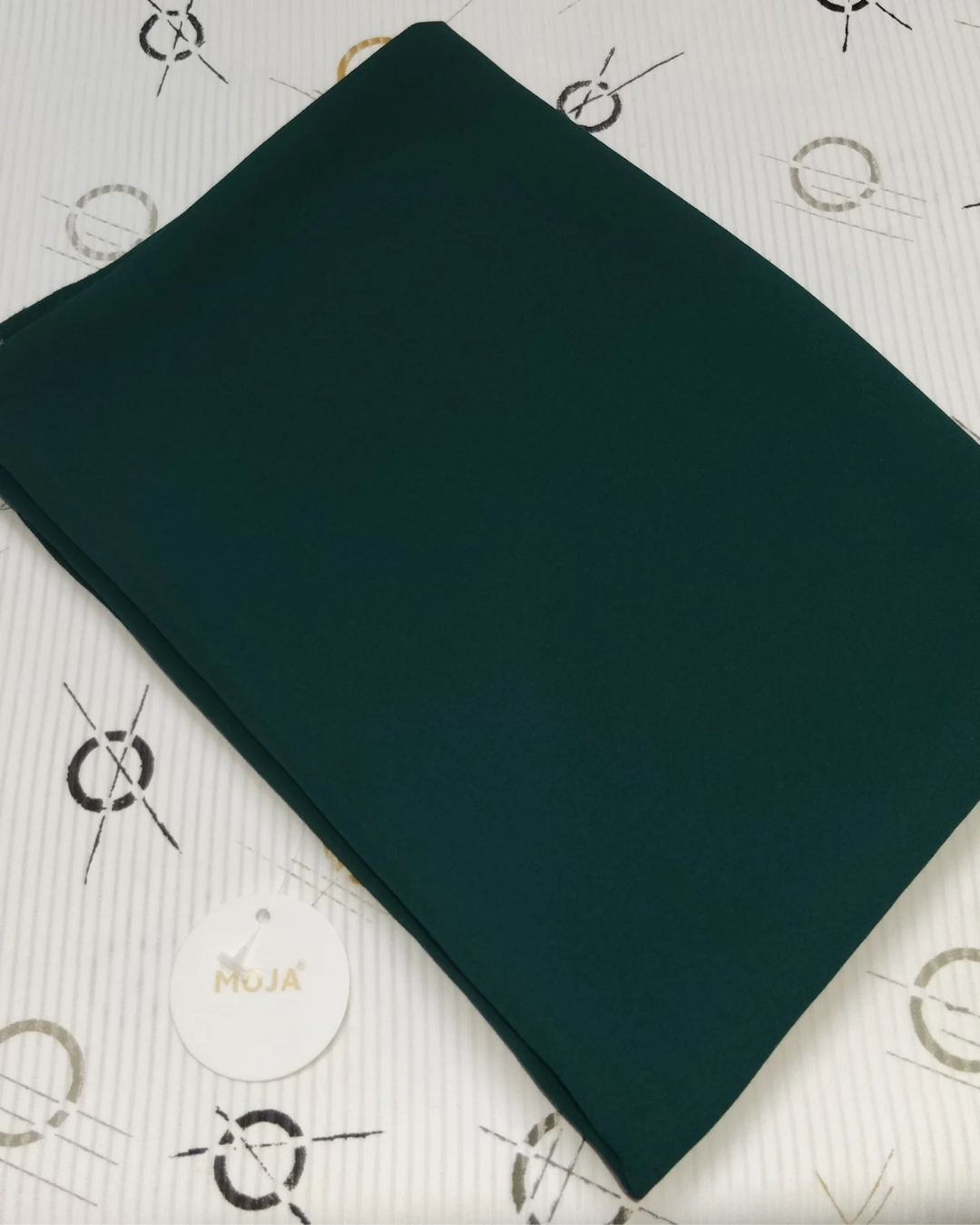 MOJA Malaysian Heavy Chiffon / Georgette Hijab – Peacock Green [2m Big Size]