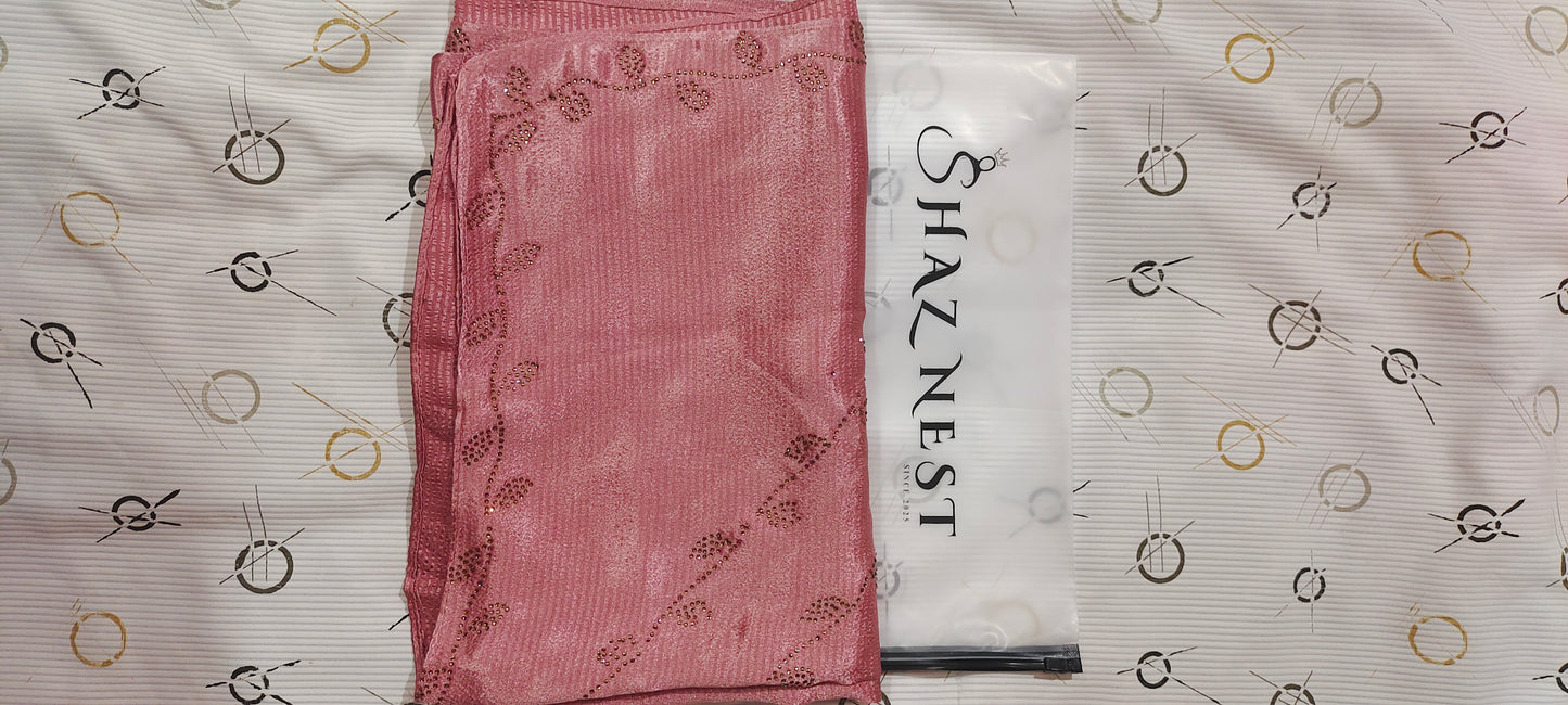 Concept Bubble Satin DMC Hijab ~Dusty Rose| Soft Satin with Elegant Fall