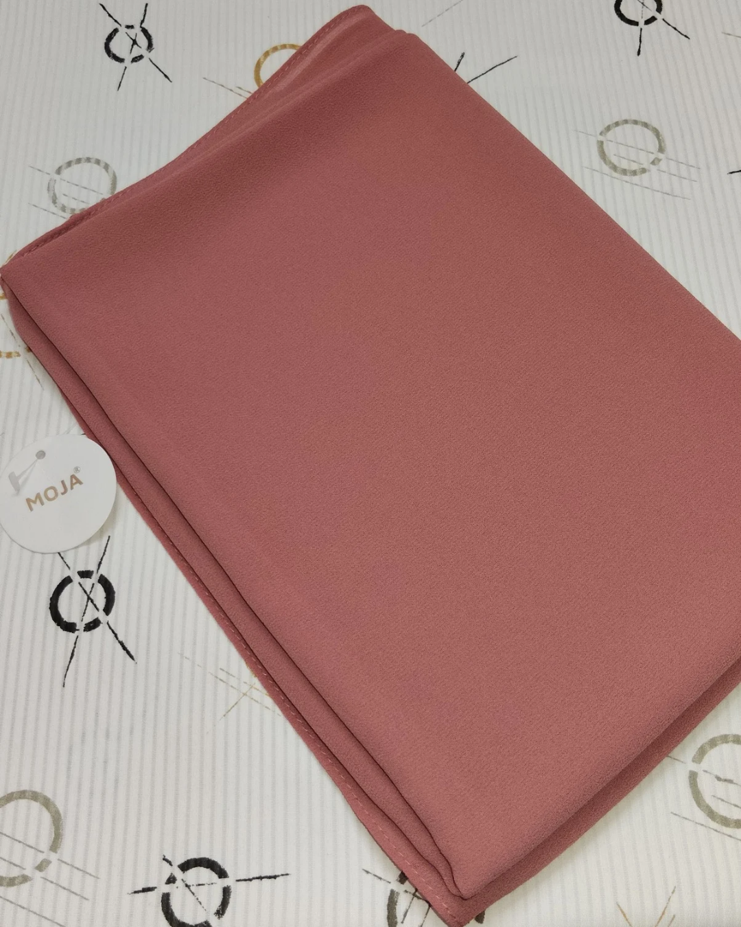 MOJA Malaysian Heavy Chiffon / Georgette Hijab – Blossom Peach [2m Big Size]