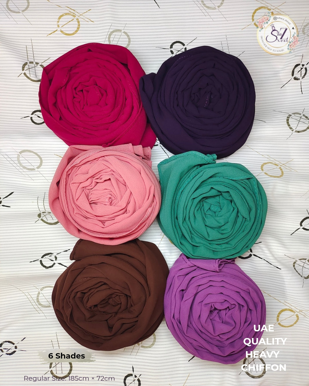 Rose Plum | UAE Quality Heavy Chiffon Hijab