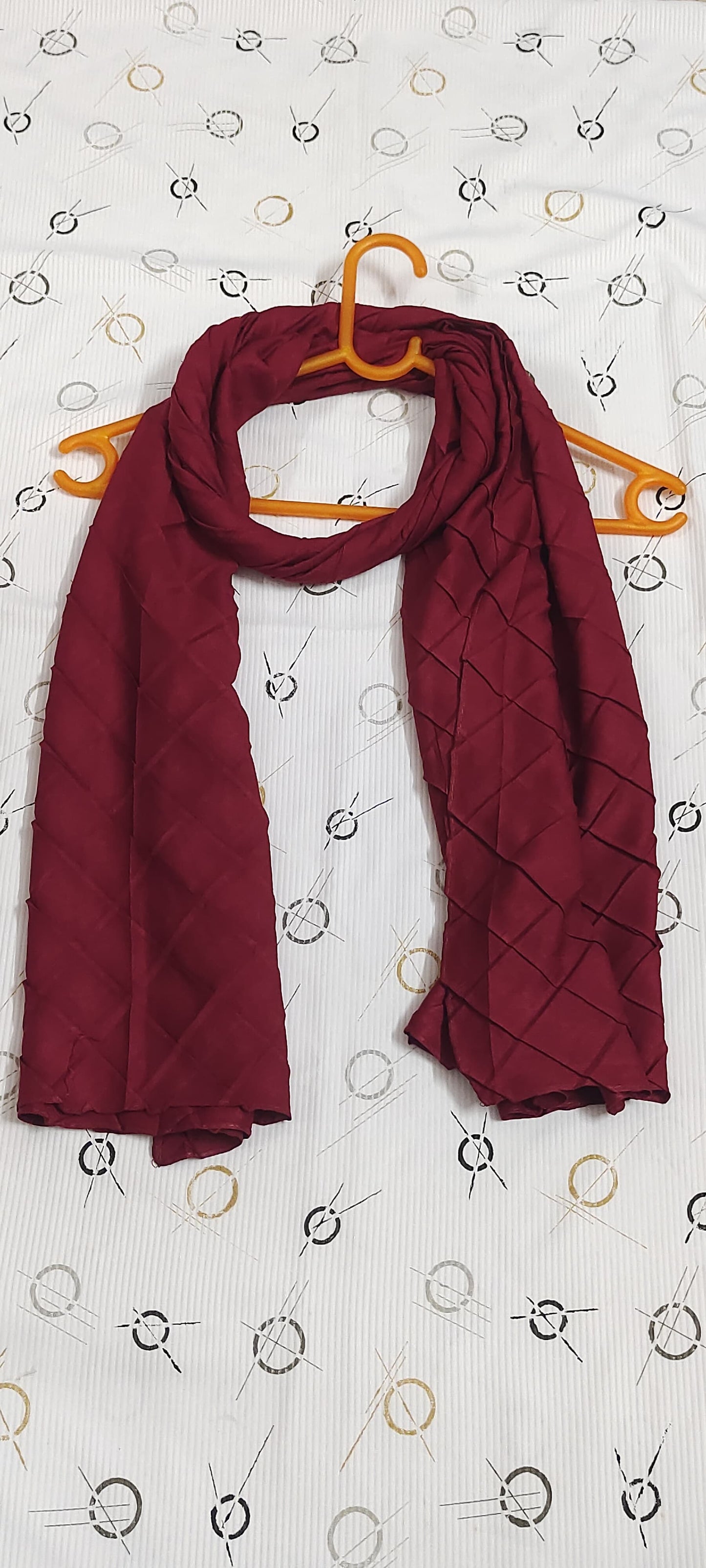Modal Cotton Crush Hijab – 2 Meter | Royal Maroon