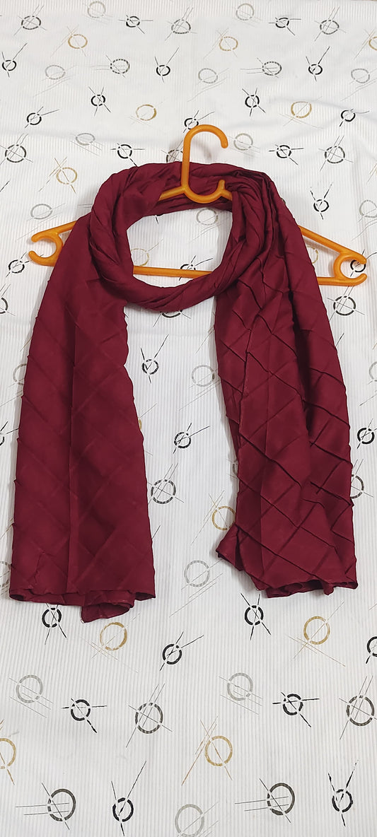 Modal Cotton Crush Hijab – 2 Meter | Royal Maroon