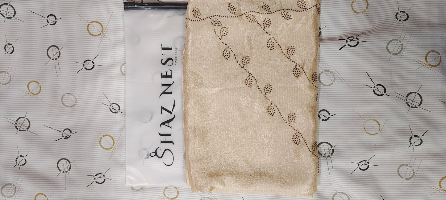 Concept Bubble Satin DMC Hijab ~Ivory Cream | Soft Satin with Elegant Fall