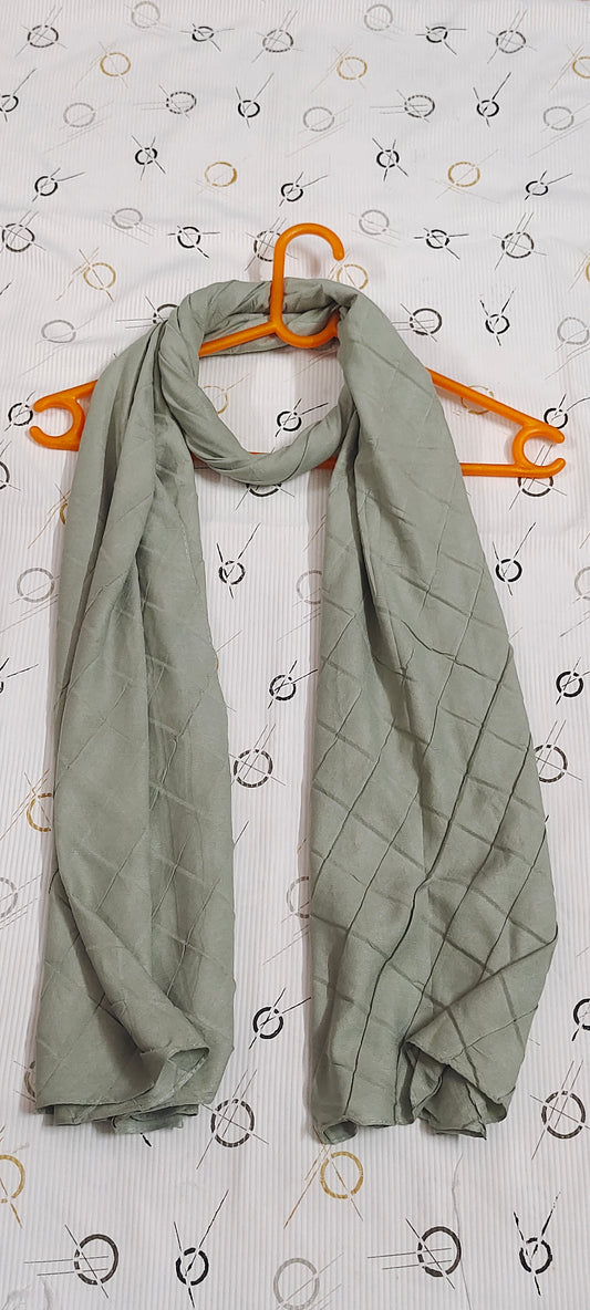 Modal Cotton Crush Hijab – 2 Meter | Sage Grey