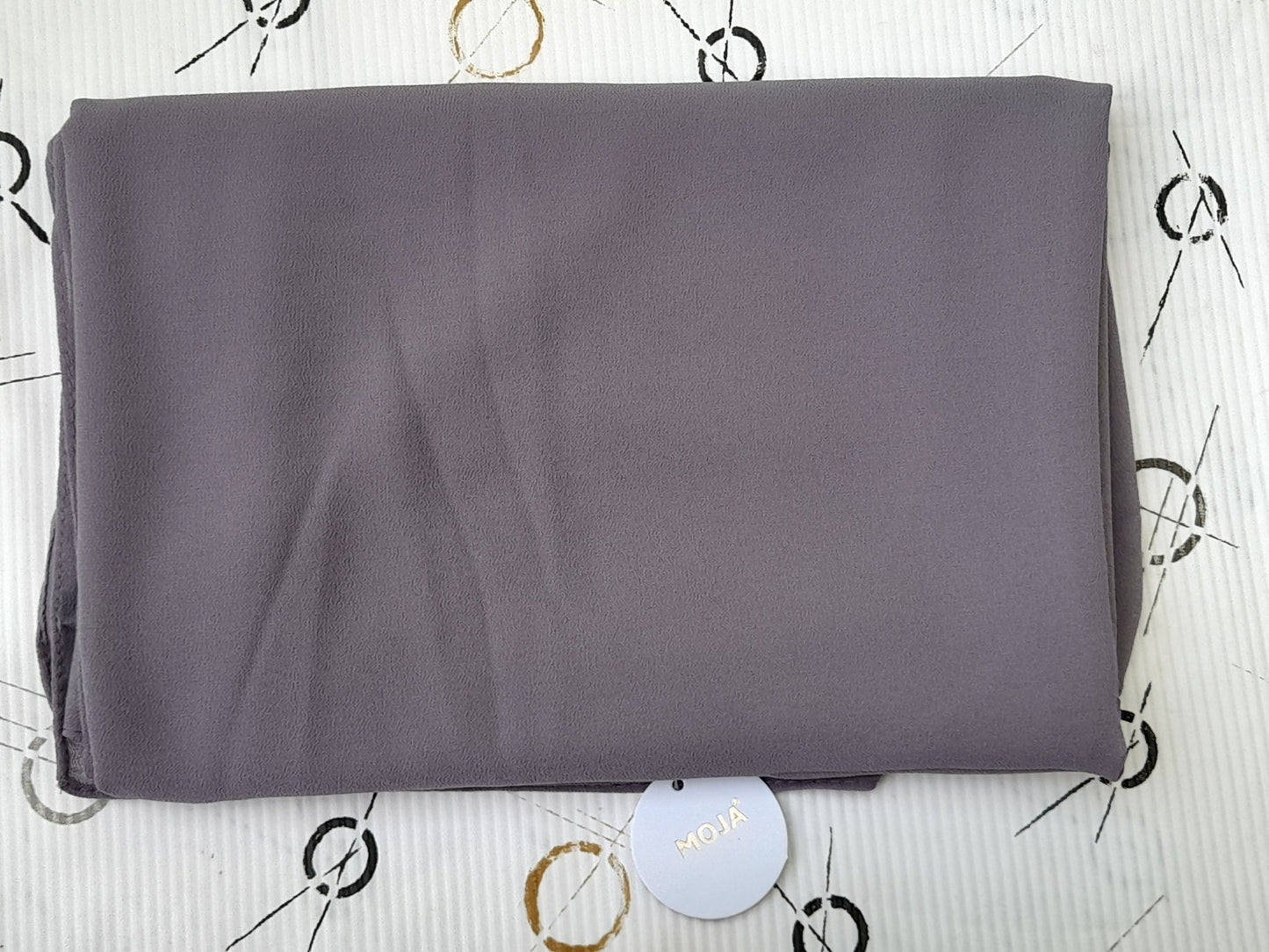 Moja Georgette/Chiffon Hijab – Fossil Grey| Lightweight, Flowing & Elegant