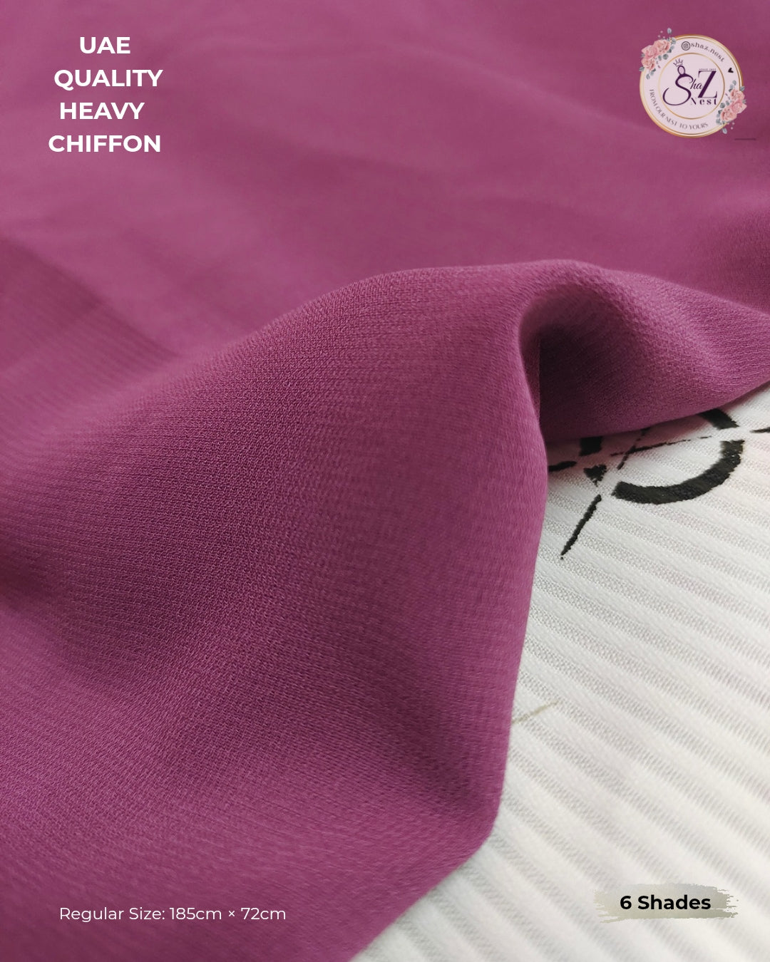 Rose Plum | UAE Quality Heavy Chiffon Hijab