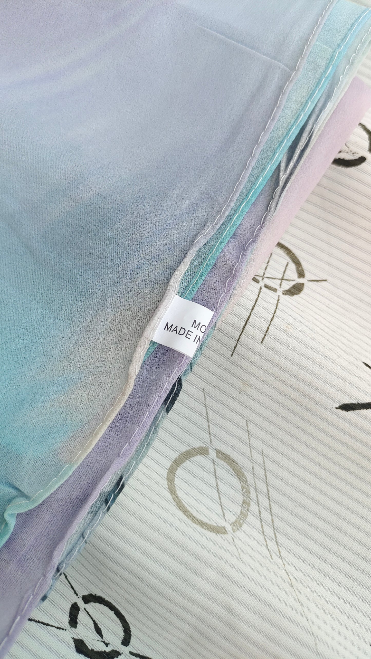 Aqua Sky – Malaysian Printed Heavy Chiffon Hijab (2m)