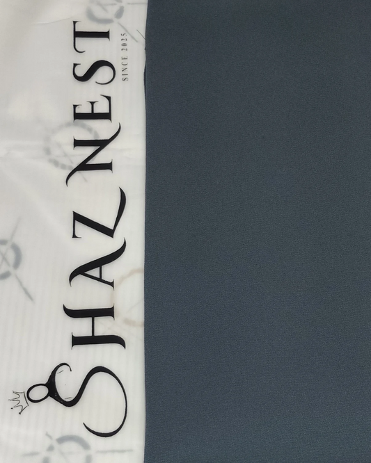 MOJA Malaysian Heavy Chiffon / Georgette Hijab – Grey [2m Big Size]
