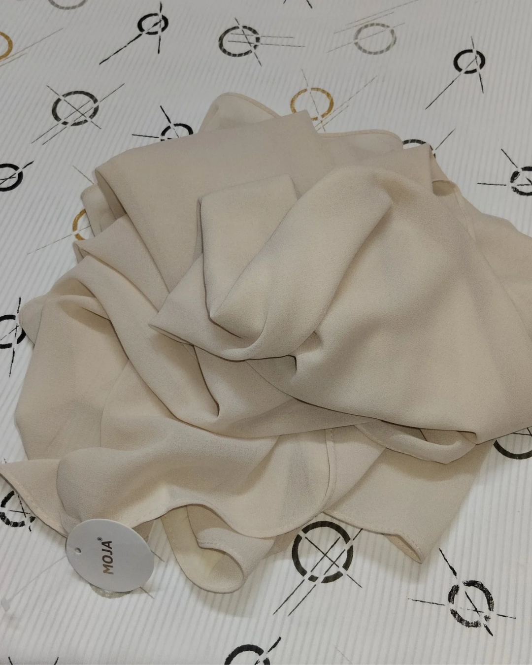 MOJA Malaysian Heavy Chiffon / Georgette Hijab – Linen [2m Big Size]