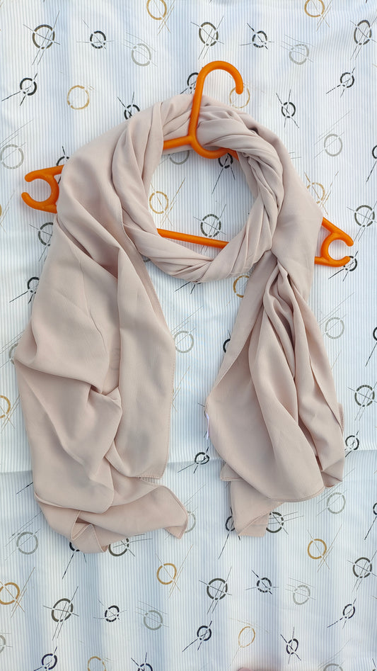 Zera Stretch Cotton Hijab – Soft Nude (2m)