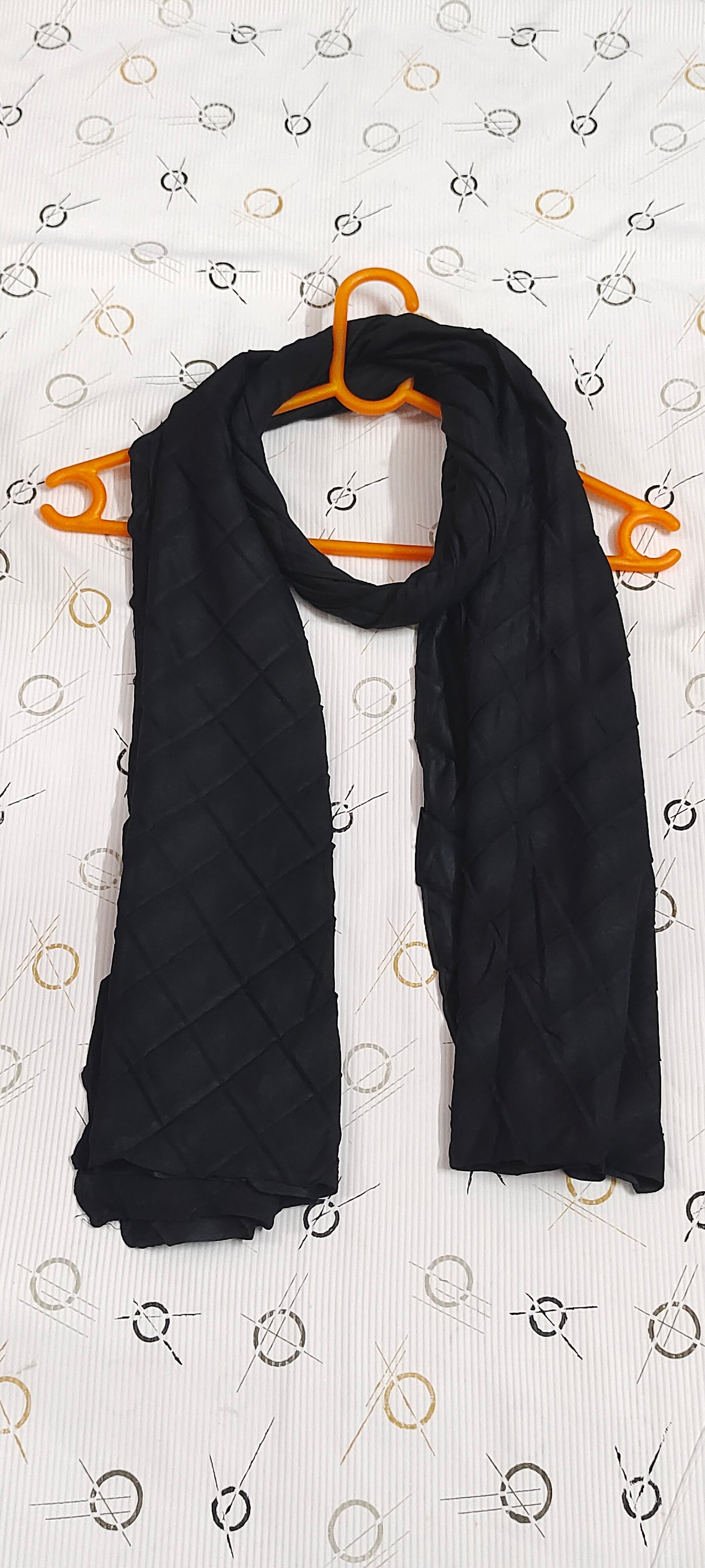 Modal Cotton Crush Hijab – 2 Meter | Classic Black