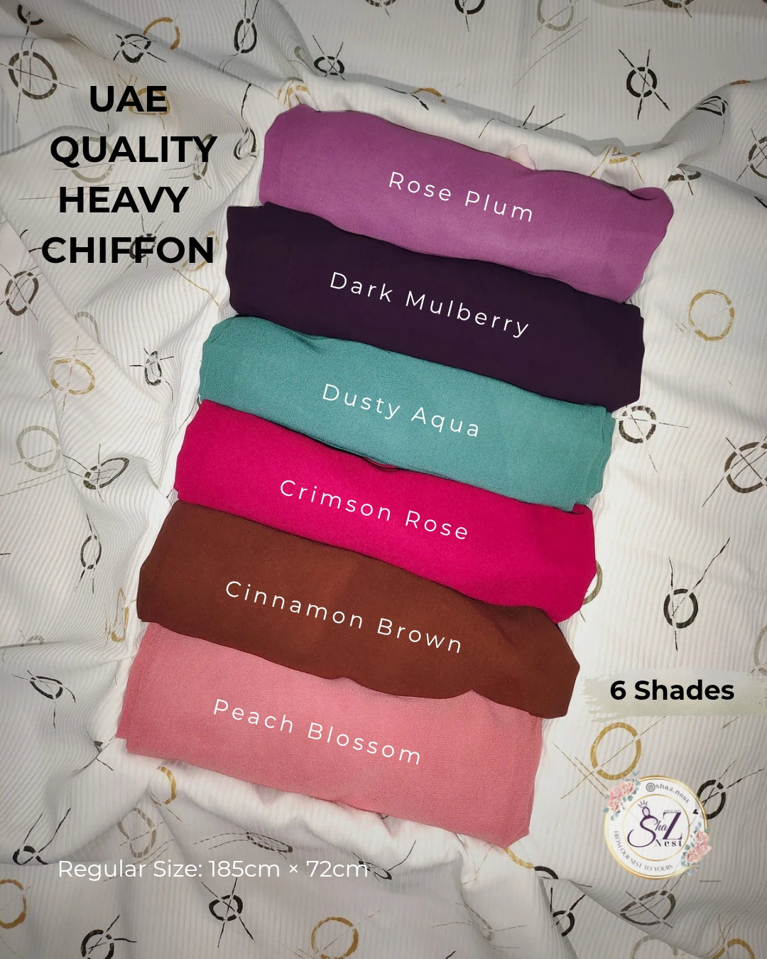 Rose Plum | UAE Quality Heavy Chiffon Hijab
