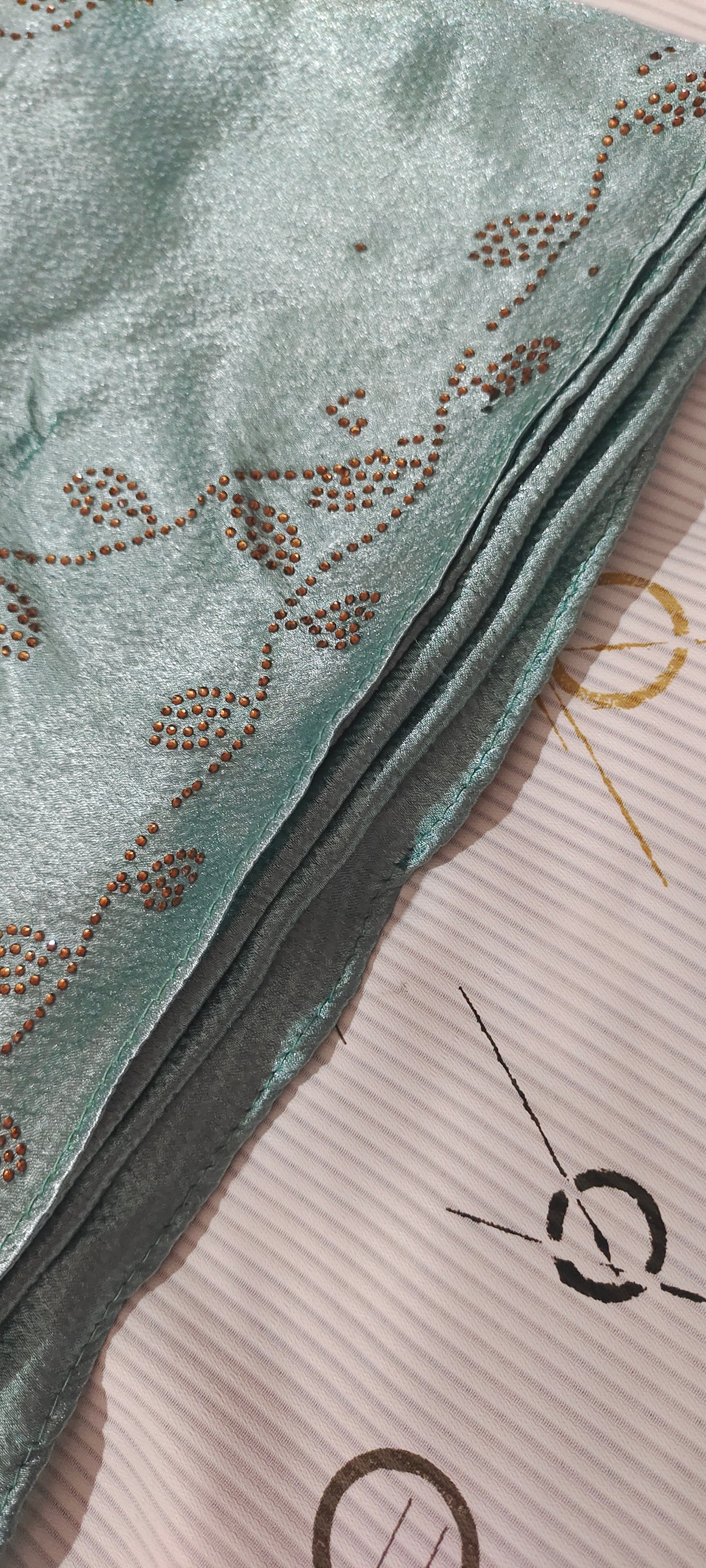 Concept Bubble Satin DMC Hijab ~ Ocean Teal| Soft Satin with Elegant Fall