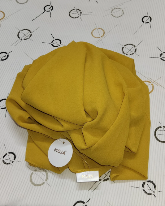 MOJA Malaysian Heavy Chiffon / Georgette Hijab – Butterscotch [2m Big Size]