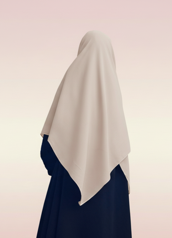 Zera Stretch Cotton Hijab – Soft Nude (2m)