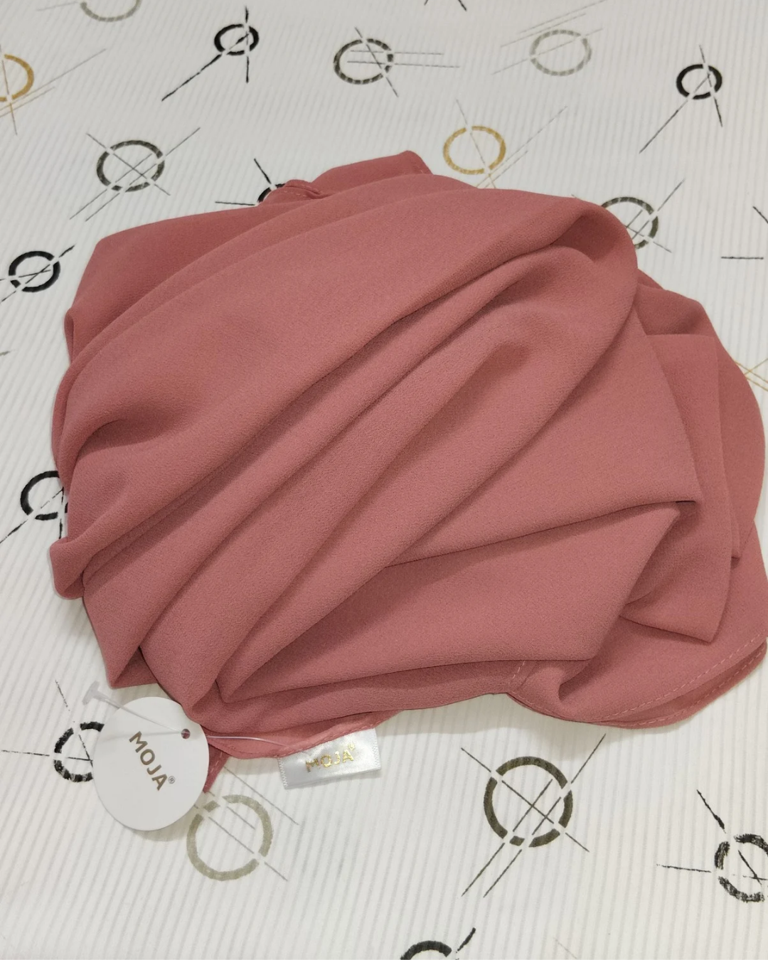 MOJA Malaysian Heavy Chiffon / Georgette Hijab – Blossom Peach [2m Big Size]