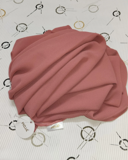 MOJA Malaysian Heavy Chiffon / Georgette Hijab – Blossom Peach [2m Big Size]