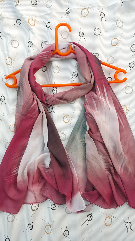 Blush Rose – Malaysian Printed Heavy Chiffon Hijab (2m)