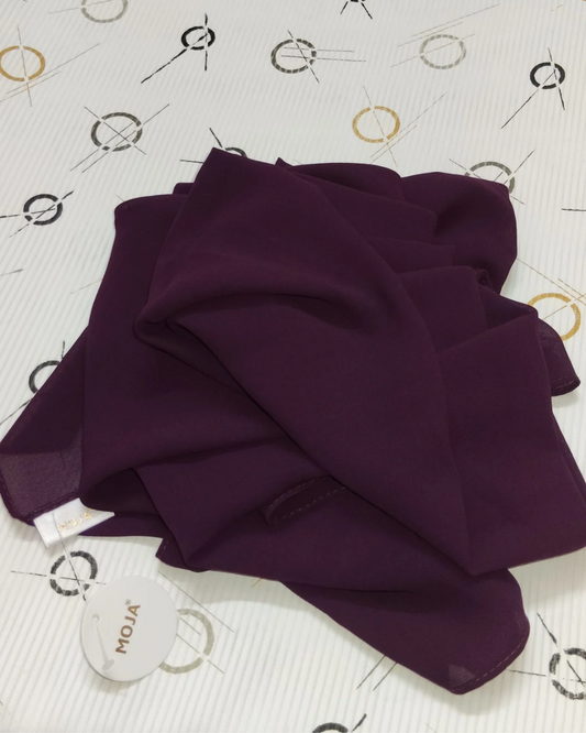 MOJA Malaysian Heavy Chiffon / Georgette Hijab – Ultrawine [2m Big Size]