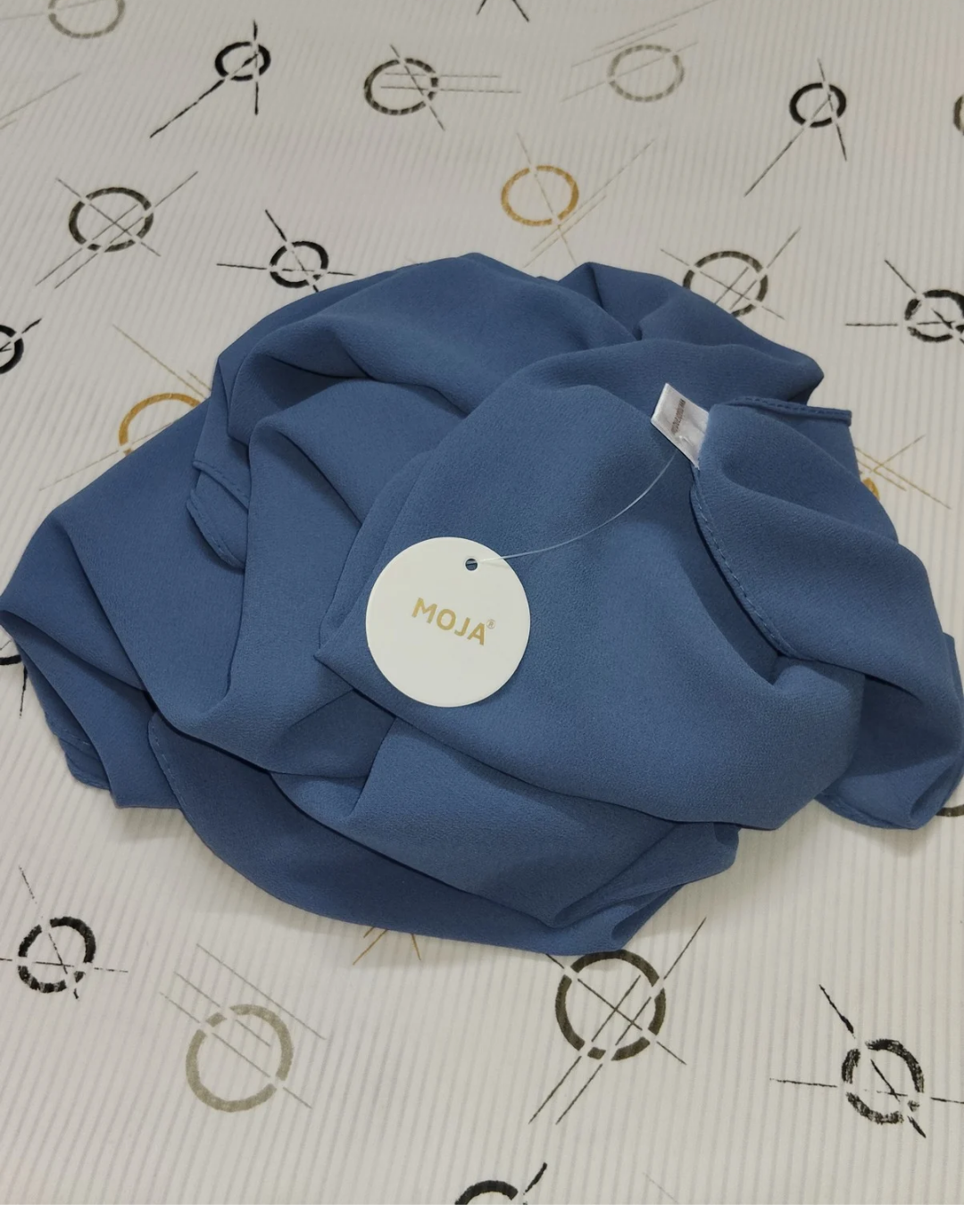 MOJA Malaysian Heavy Chiffon / Georgette Hijab – Denim [2m Big Size]