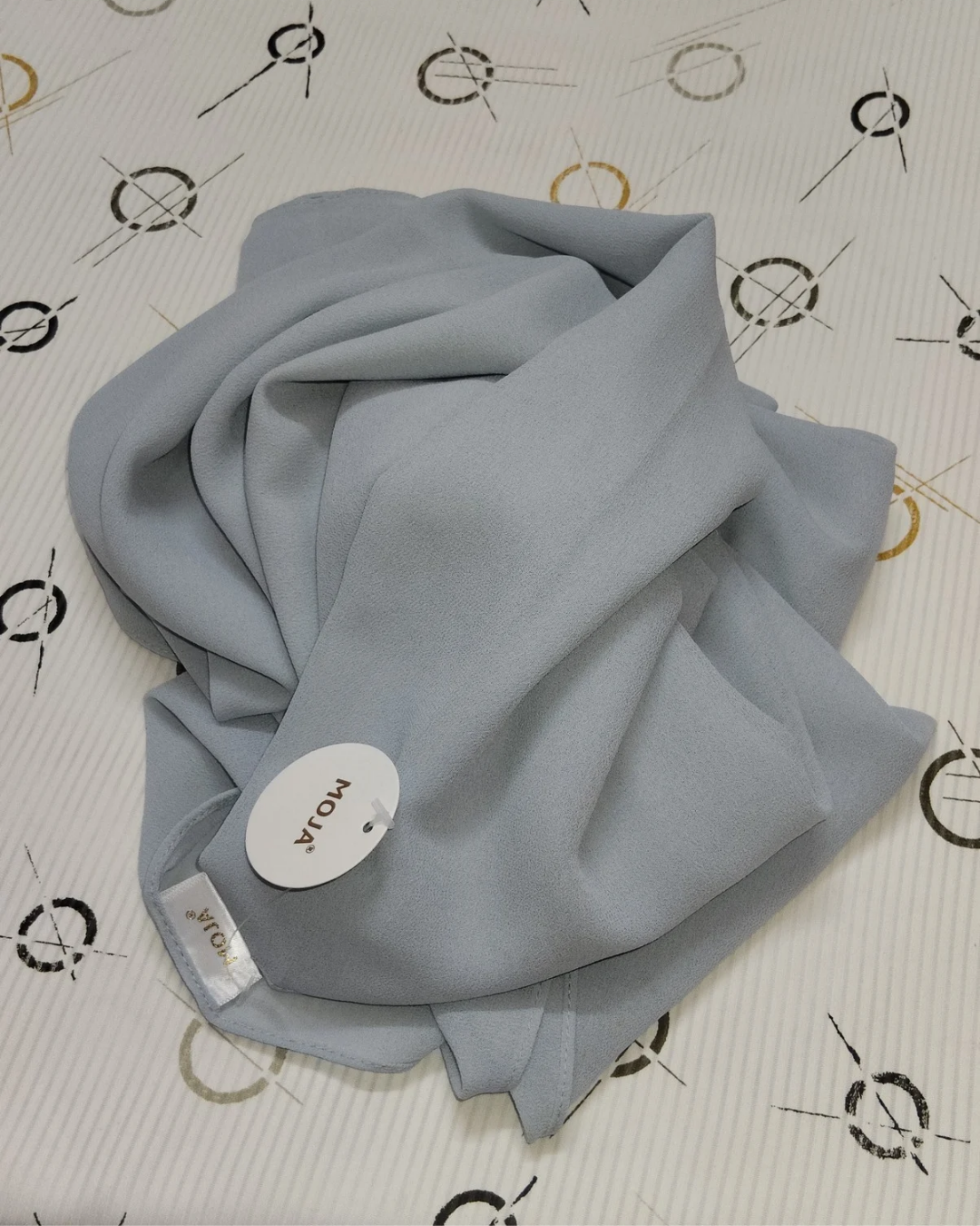 MOJA Malaysian Heavy Chiffon / Georgette Hijab – Powder Blue [2m Big Size]
