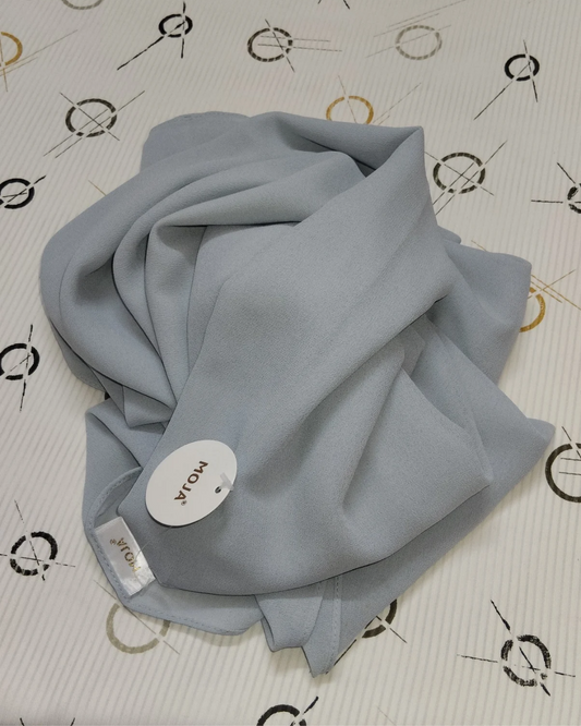 MOJA Malaysian Heavy Chiffon / Georgette Hijab – Powder Blue [2m Big Size]