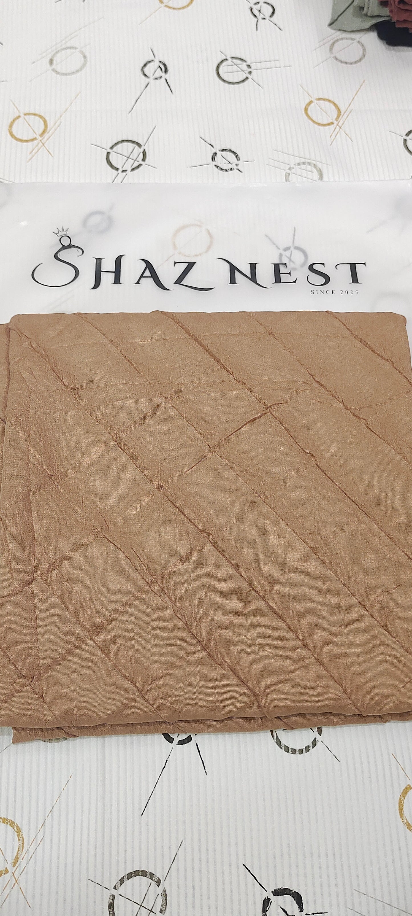 Modal Cotton Crush Hijab – 2 Meter | Warm Sand