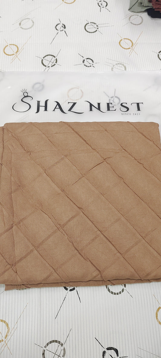 Modal Cotton Crush Hijab – 2 Meter | Warm Sand