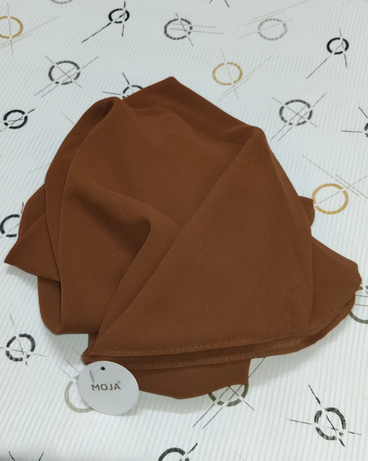 MOJA Malaysian Heavy Chiffon / Georgette Hijab – Almond [2m Big Size]
