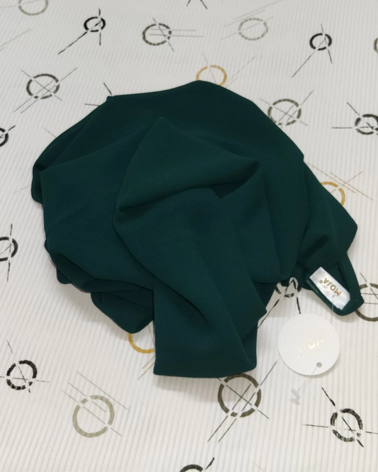 MOJA Malaysian Heavy Chiffon / Georgette Hijab – Peacock Green [2m Big Size]