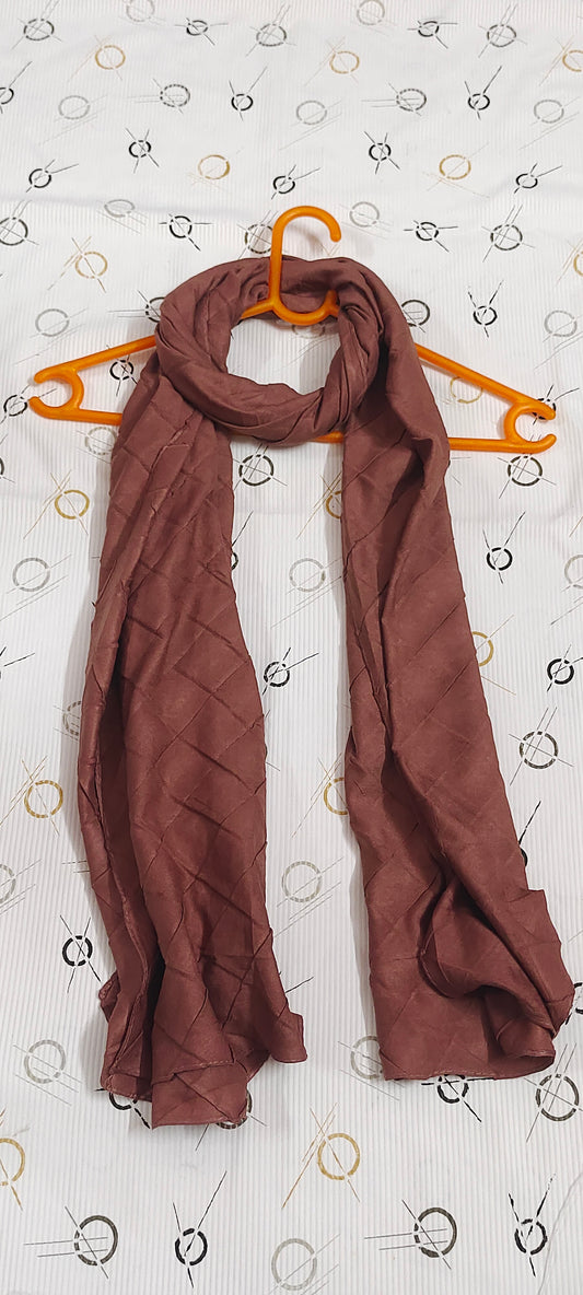Modal Cotton Crush Hijab – 2 Meter | Cocoa Brown