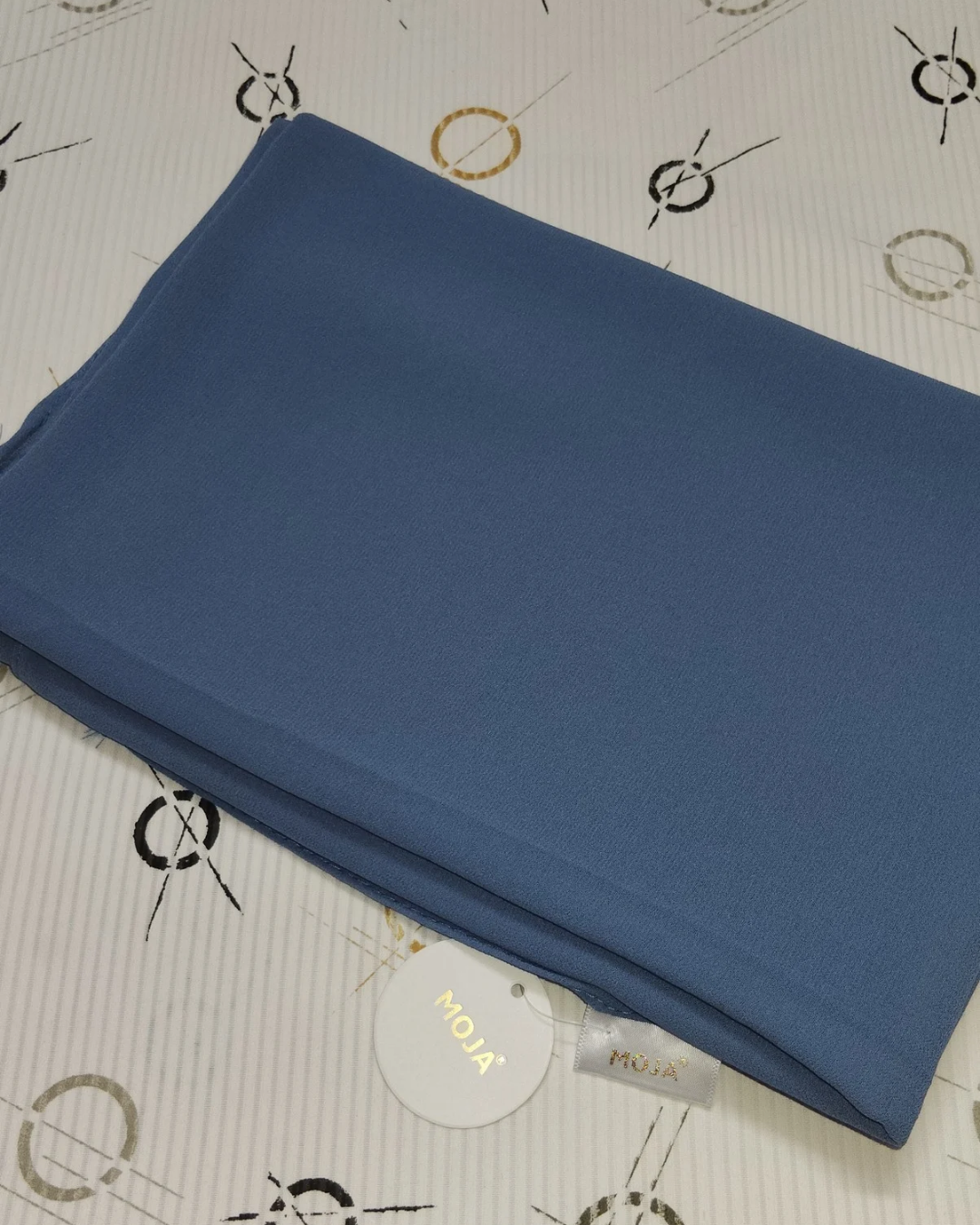 MOJA Malaysian Heavy Chiffon / Georgette Hijab – Denim [2m Big Size]