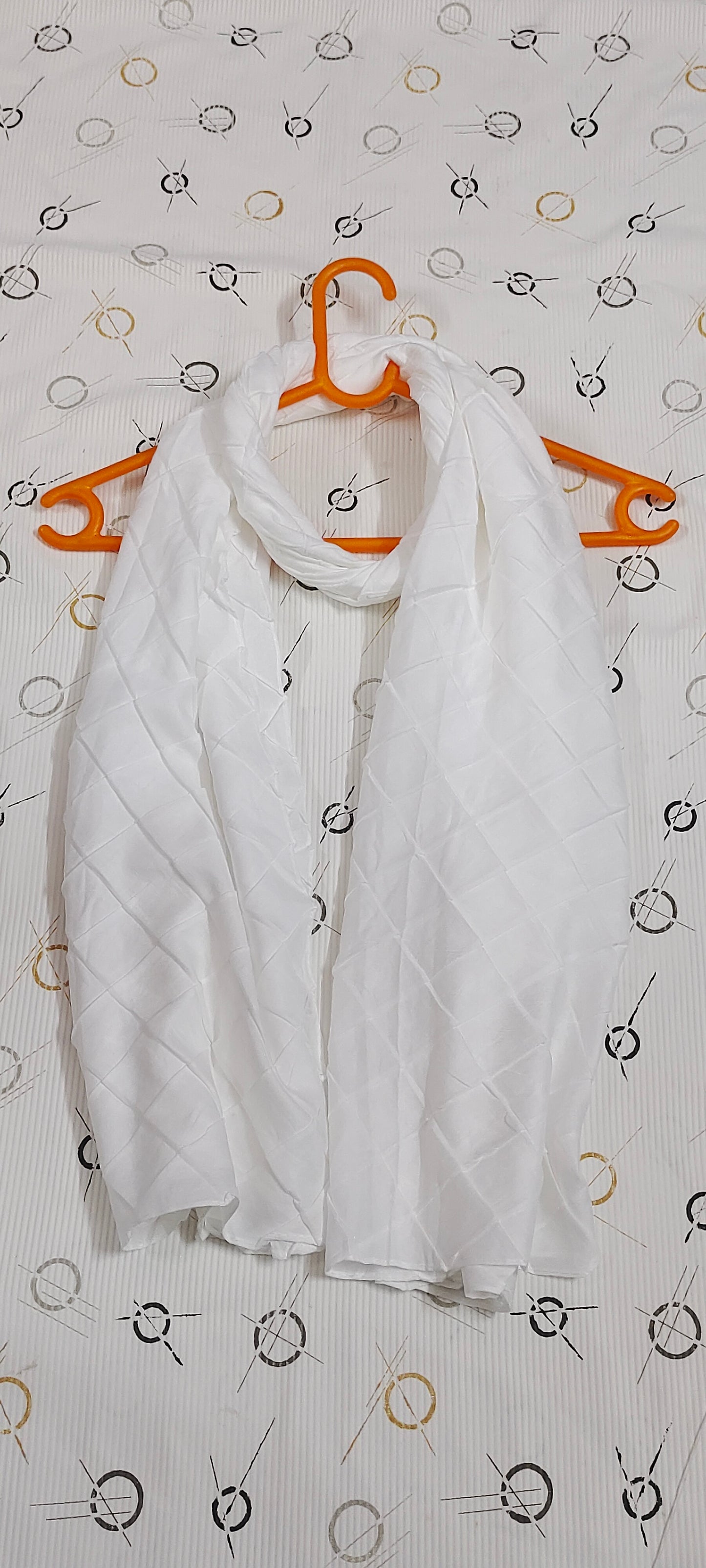 Modal Cotton Crush Hijab – 2 Meter | Pearl White