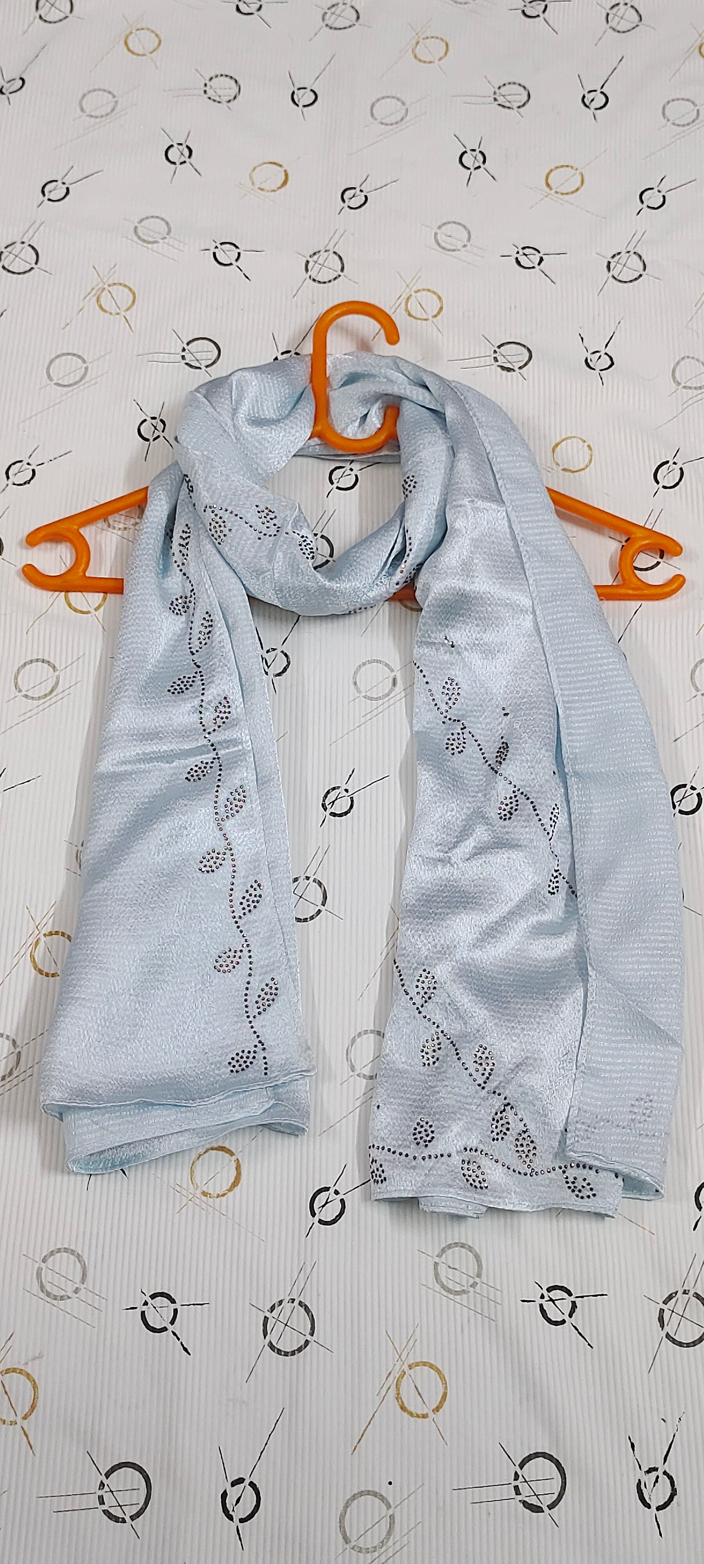 Concept Bubble Satin DMC Hijab ~ Silver Mist | Soft Satin with Elegant Fall